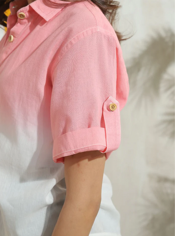 SeaBreeze Salmon Half Sleeves Shirt - 1947