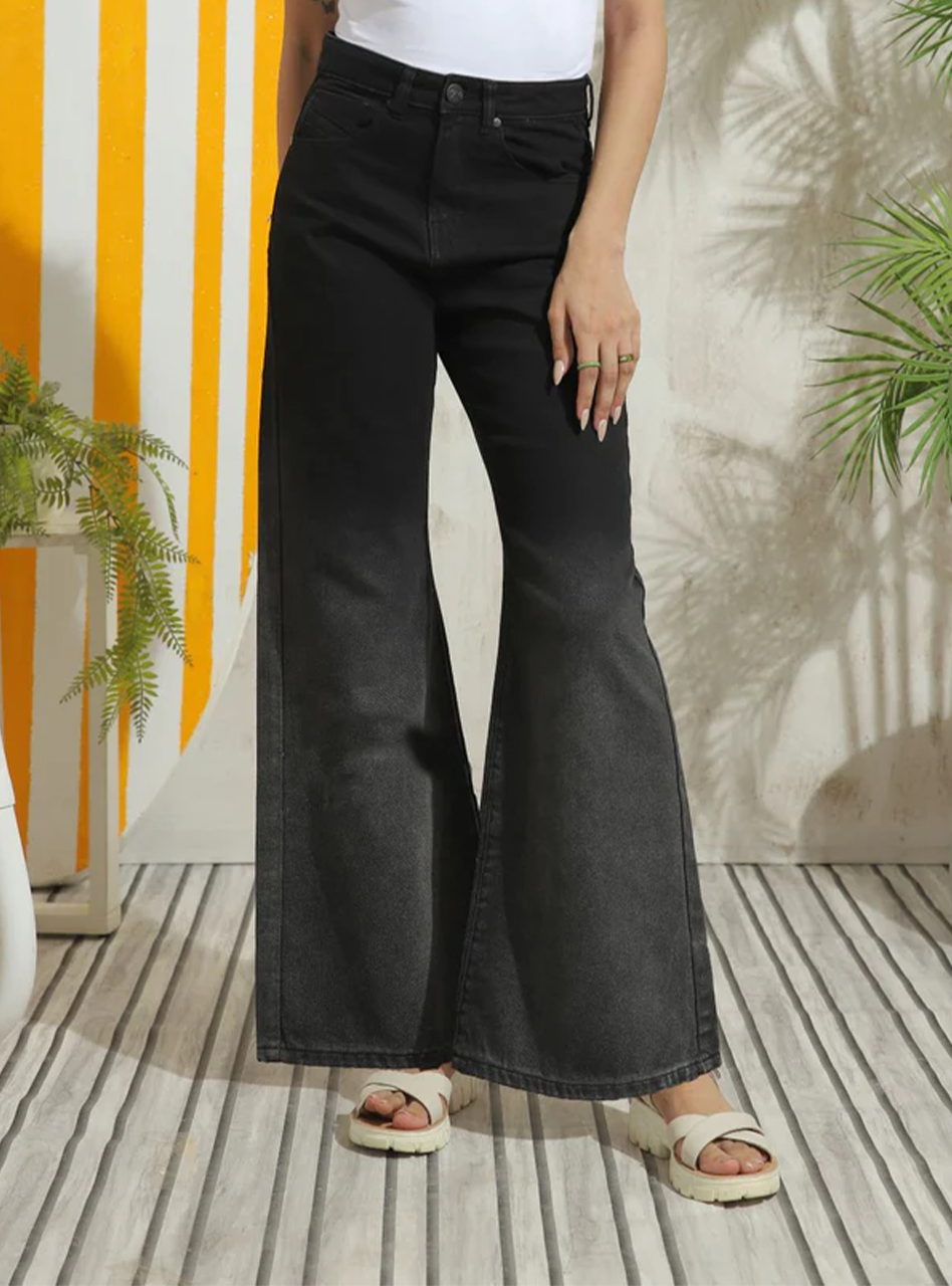 Ombre Black Flare Jeans - 1947
