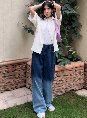 Ombre Blue Skater Jeans - 1947