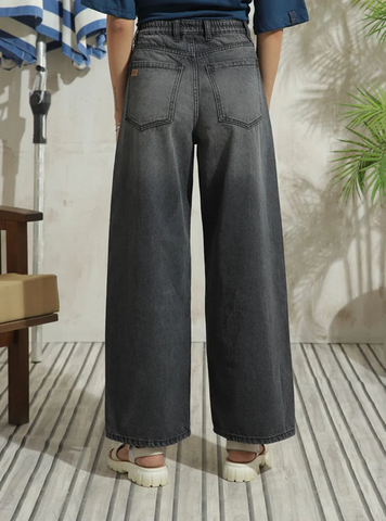 Grey Ruffle Skater jeans - 1947