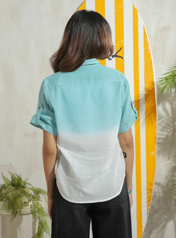 SeaBreeze Teal Half Sleeves Shirt - 1947