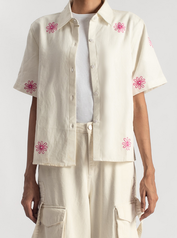 Floral Boxy Shirt (Pink )  - 1947