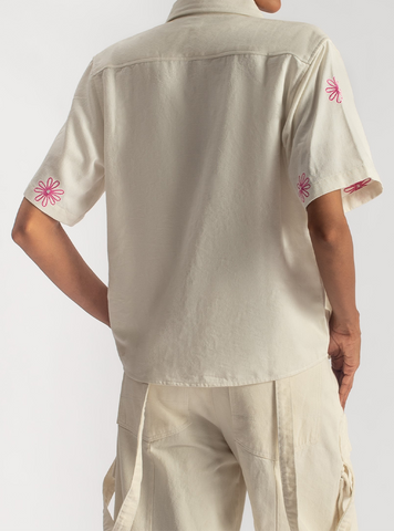 Floral Boxy Shirt (Pink )  - 1947