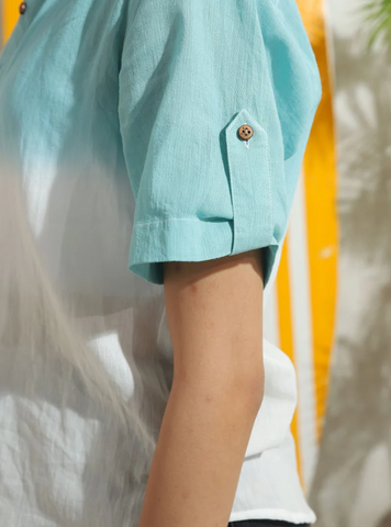 SeaBreeze Teal Half Sleeves Shirt - 1947