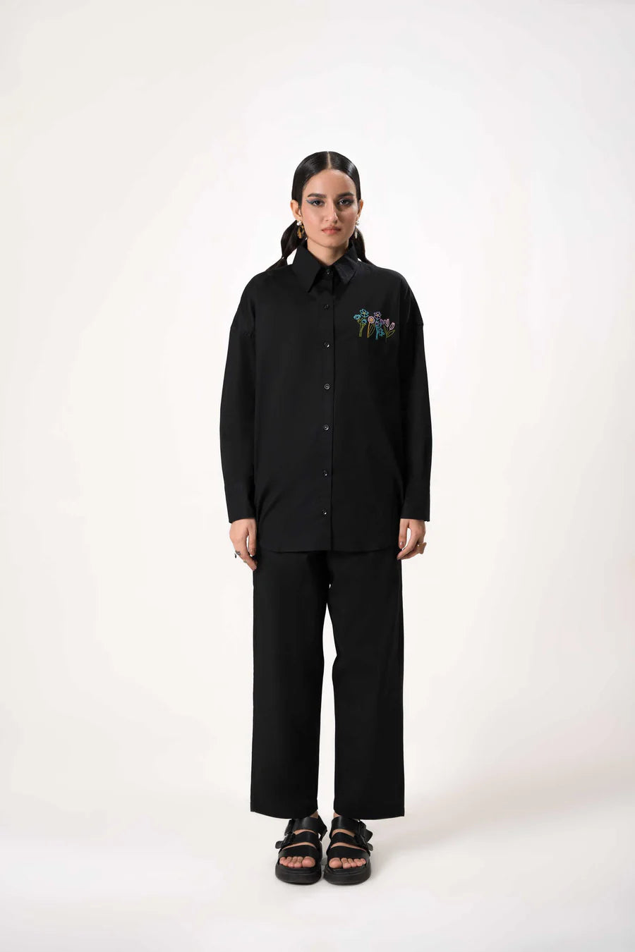 Flora Black Linen Set - Comodo - Label Loft