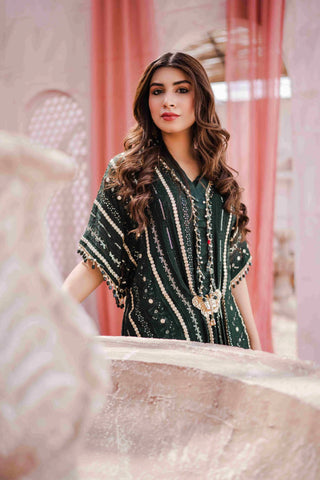 Poison Green Kaftaan - Manaal Arfeen - Label Loft