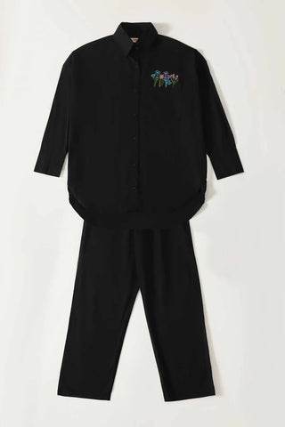 Flora Black Linen Set - Comodo - Label Loft