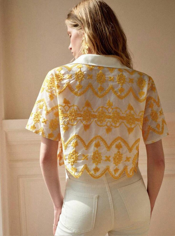 TFS0078 Yellow Top - The Finery Studio