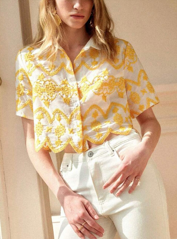 TFS0078 Yellow Top - The Finery Studio