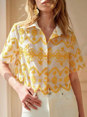 TFS0078 Yellow Top - The Finery Studio